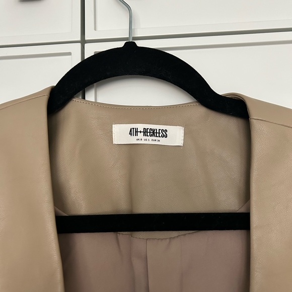 Tan colour Pleather Vest - Picture 3 of 3